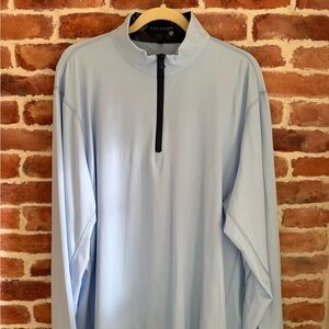 Greyson Tate MockNeck 1/4 Zip XXL Light Blue
